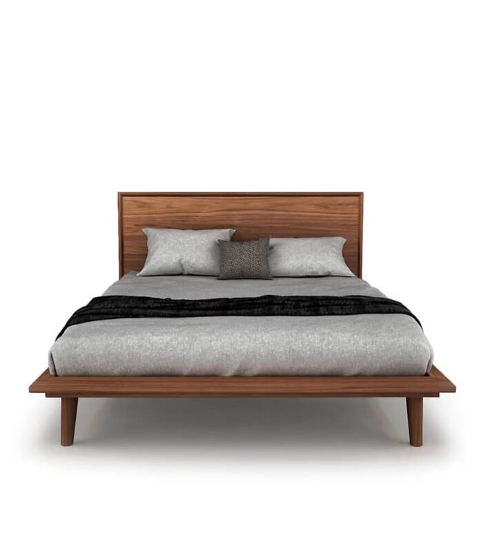 Herman Platform Bed in Light Natural Walnut